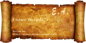 Eszes Abigél névjegykártya